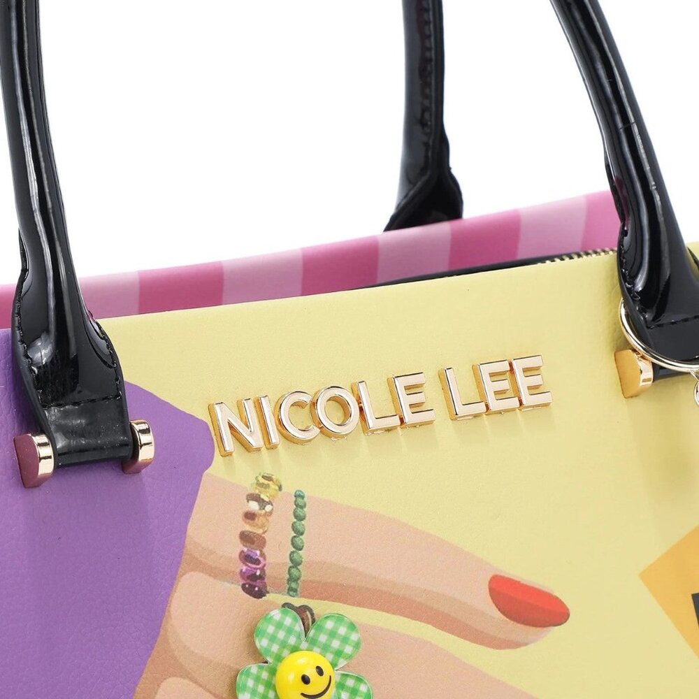Authentic Nicole Lee USA "Nail Polish" Satchel - Picture 5 of 12